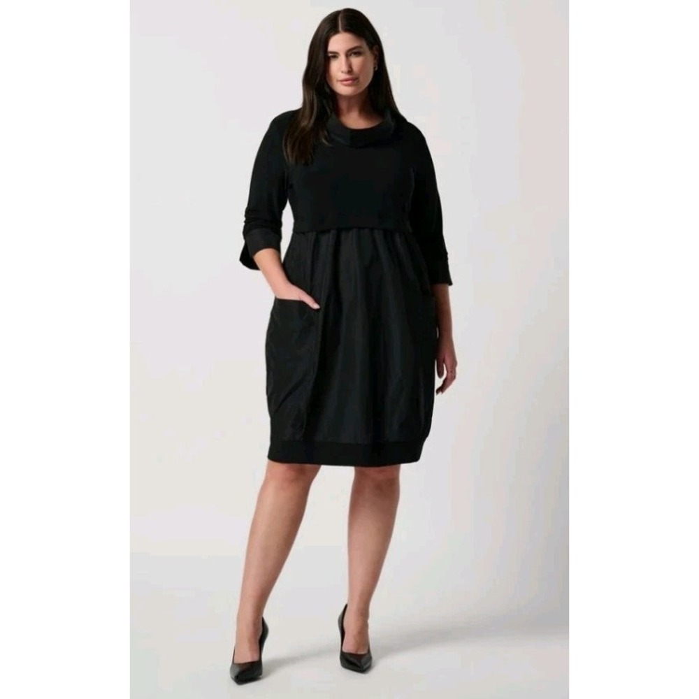 NWT‎ Joseph Ribkoff Classic Cocoon Dress Womens 16 Black Semi Formal Minimalist